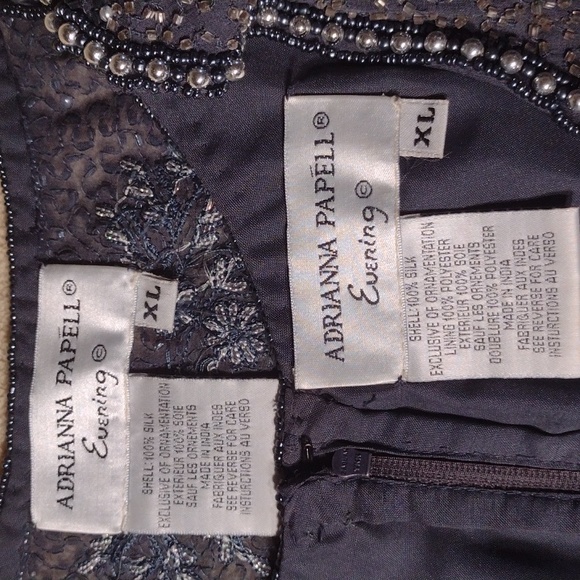 Adrianna Papell beaded black top and jacket XL - Picture 5 of 9